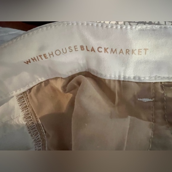 WHBM Ecru Skinny Distressed Ankle Jean With Rose Gold Sequins - Size Medium - Picture 9 of 12